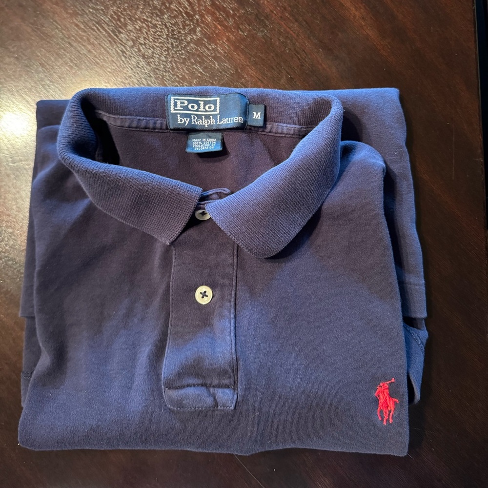 Ralph Lauren Polo Shirt in Dark Blue Size Medium Men’s